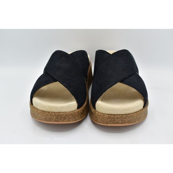 Dansko Womens Size EU 38 Bridget Black Burnished Suede Comfort Slides Sandals - Picture 2 of 14